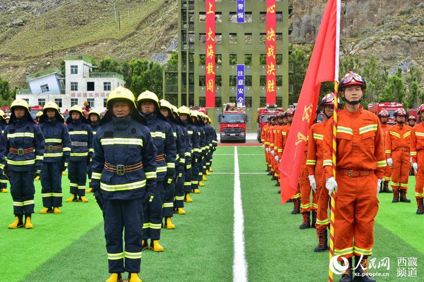 誓師大會現場。人民網 李海霞攝